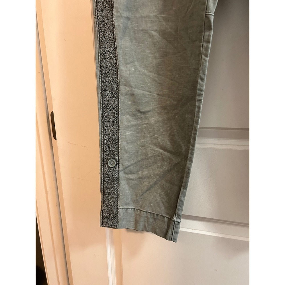 Sundance Womens Sage Green Linen Blend Pants Sz 12 - Picture 5 of 11